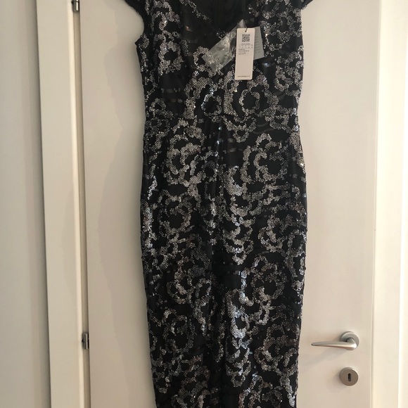 NWT Sequin Beaded Cocktail Sheath Sz 8-10 - Picture 5 of 13